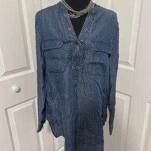 A.n.a denim blouse
